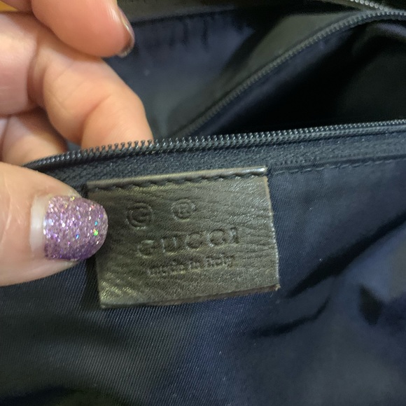 Gucci Blue/Brown Nylon & Leather Vintage Web Hobo - Picture 13 of 15